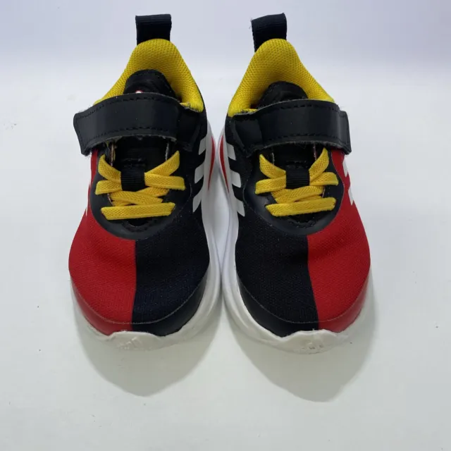Toddler 5K Adidas Disney Mickey Mouse Fortarun Shoes Vivid Red, Black, Yellow