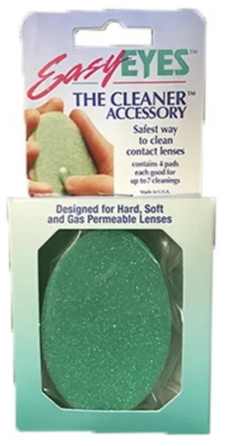 Almohadillas limpiadoras de lentes de contacto EasyEyes diseñadas para lentes permeables al gas blando/duro