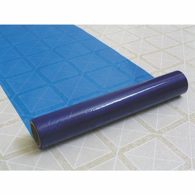 Plasticover Adhesive Backed Floor Film  36" W x 200 L, Blue, 3 mil, PCF360200