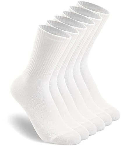 3-6 Pack Womens Crew Lightweight Thin Casual Calf Socks Size 6-11