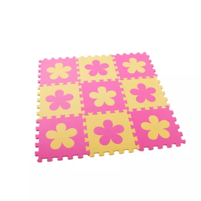 9 Pcs Baby Play  Flowers Shape EVA Foam Pad  Locking Mats7553