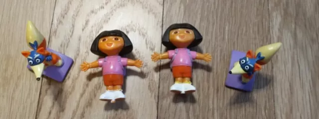 Dora the Explorer Swiper the Fox Figures Cake Topper Character Mini Set Lot of 4