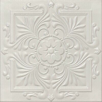 Home Decor, Ceiling Tiles, Glue Up, Foam,20"x20"  R22W, 8pcs Bundle Plain White