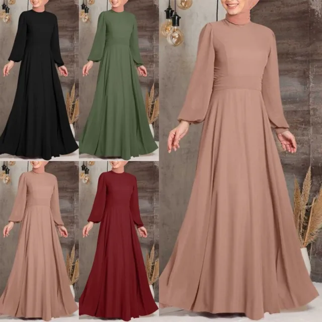 Muslim Women Ladies Fashion Blouse Tops Long Sleeve Casual Loose T
