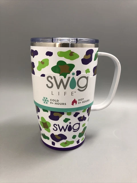 Swig Insulated Travel Mug 18 oz To Go Coffee Cup for Hot & Cold - Mardi Graw