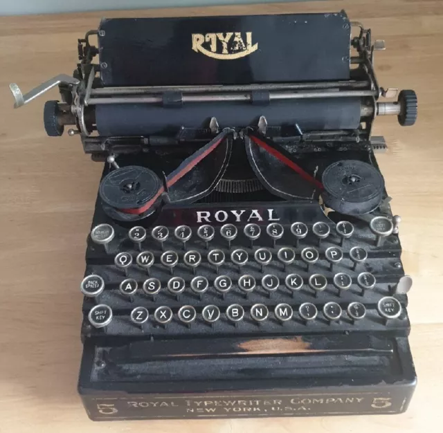 1912 Royal Standard NO.5 Typewriter Company Made In New York USA Working