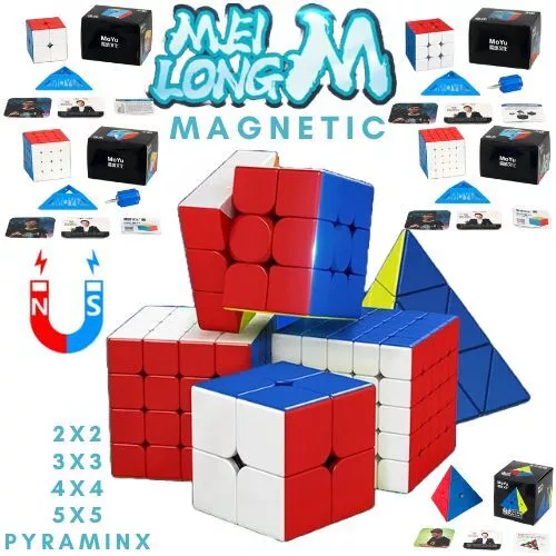 MoYu Meilong Magnetic Puzzles: Conquer the 2x2, 3x3, 4x4, 5x5, and Pyraminx Cube