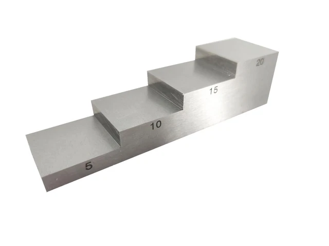 4 STEP TEST Block Ultrasonic Thickness Tester Calibration Block 5/10/15