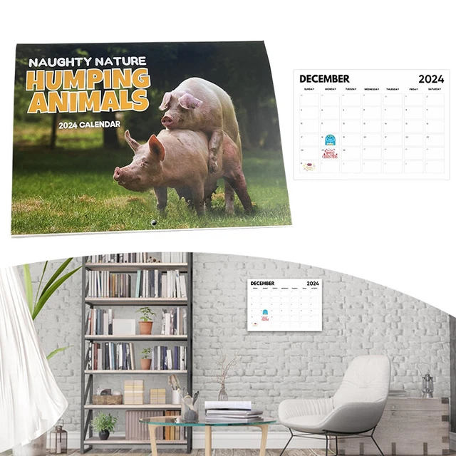 2024 FUNNY CALENDAR Humping Calendar Gag Calendar 2024 Hilarious Animal