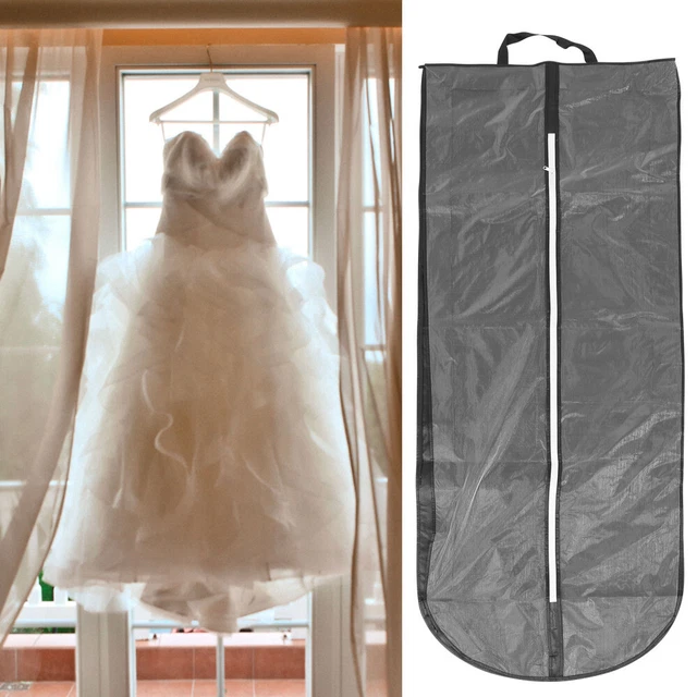 Vestido de novia cubierta a prueba de polvo largo grande ropa formal almacenamiento