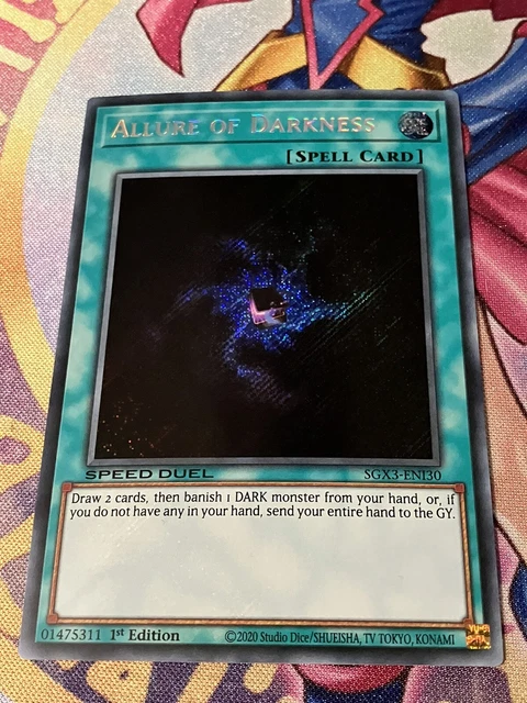 Allure Of Darkness SGX3 Secret Rare NM 1st Edition Allure Of Darkness SGX3 Secret Rare NM 1st Edition