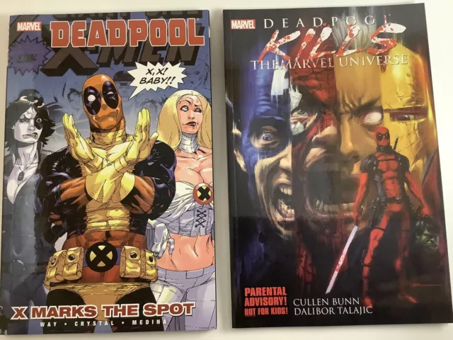 DEADPOOL TPB LOT: X MARKS THE SPOT (2010) & KILLS THE MARVEL UNIVERSE (2012) New