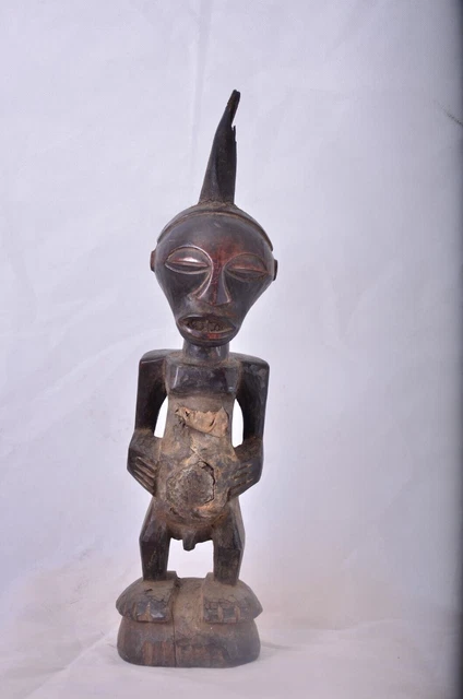 African art tribal, Double Headed Songye Fetish statue from -DRC