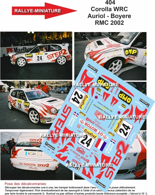 Planche De Décalcomanies 1/18 Citroën Xsara WRC Duval Rallye Australie 2005 - Rallye Miniature