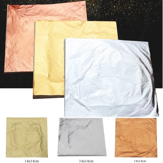 Oro Arte Trabajo Papel de Lámina Artesanía Regalo Oro Plata Decoración