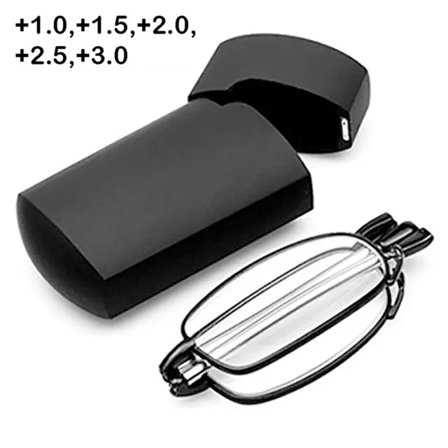 Faltbare Lesebrille Brille Mit Etui Teleskop Unisex-Erwachsene Verstellbar +1.00