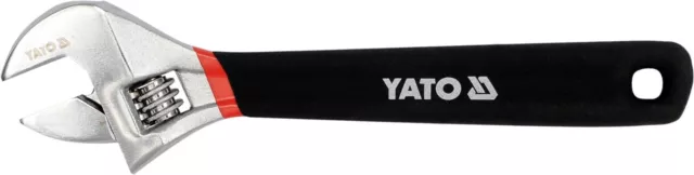 Yato YT-21651 professional adjustable wrench spanner 200 mm antislip grip, scale