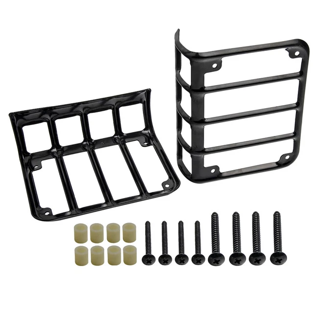 Steel Rear Tail Light Guards Cover Replacement for Jeep JK Wrangler & Unlimited