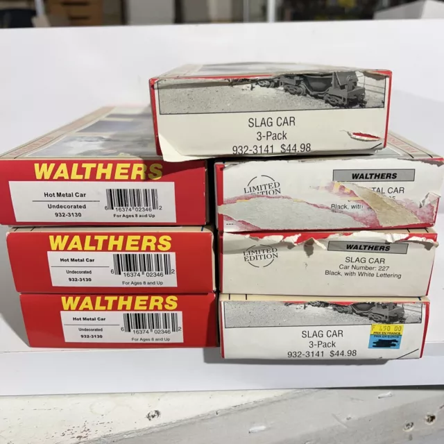 Ho  1/87 Lot De 7 Kits Walthers Slag Cars Wagon Poche Sidérurgie Comme Neufs !
