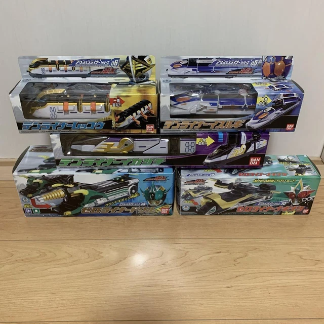 KAMEN RIDER MASKED Den-O Action Liner Train 5p set BANDAI Japan Toy w ...