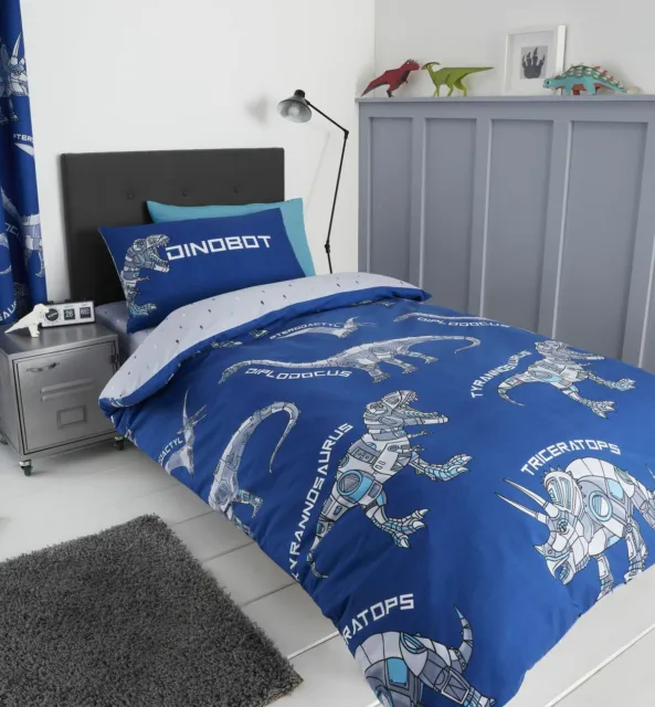 Catherine Lansfield Children's  Dinobot Reversible duvet Sets and Accessories