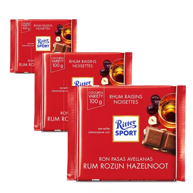 Ritter Sport Rum Trauben Nuss / rum nut grape (3 Bars each 100g) - fresh from... 2