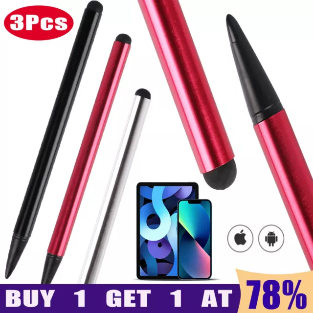 3x Touch Screen Stylus Pens Capacitive Pen for iPhone Samsung iPad Android PC