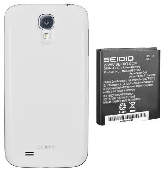 Seidio Innocell 4500MAH Extended Battery For Samsung Galaxy S4 S 4 IV Siv White