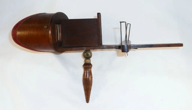 Antique SATURNSCOPE Stereo Card Viewer Wood Construction J. Davis NY Sole Agent