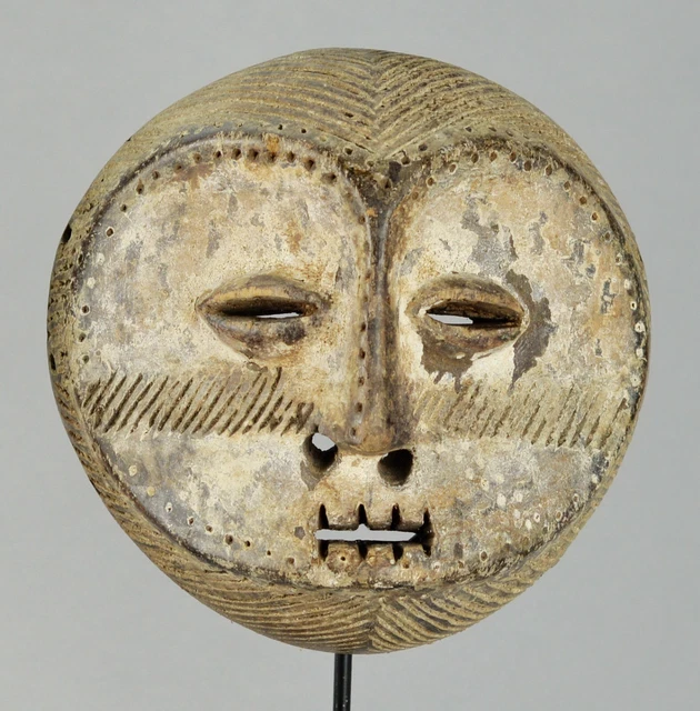 LEGA Wood idimu Mask Bwami Cult Congo Zaire DRC African Tribal Art 1264