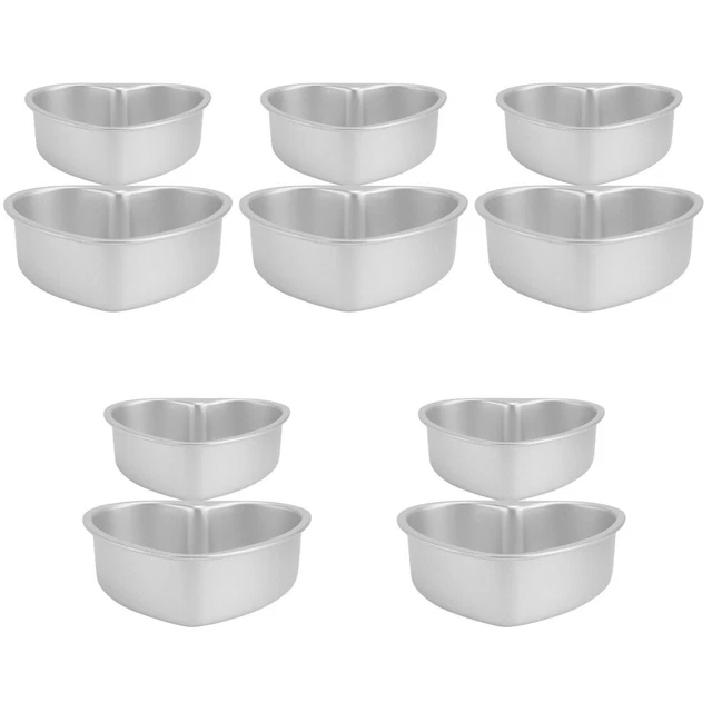 10 Stampini Ovali In Lega Di Alluminio Per Formaggio E Torte - Rivestimento Antiaderente - Foto 7