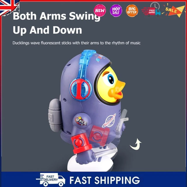 Electric Dancing Space Duck Smooth with Music Light for Children Birthday Gift #