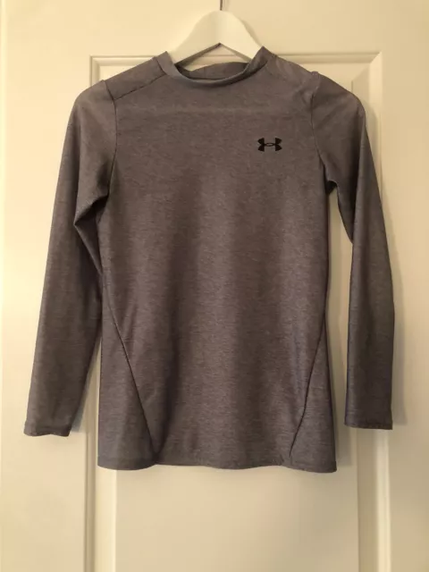 Under Armour HeatGear Gray Long Sleeve Shirt Youth Boys Size Large