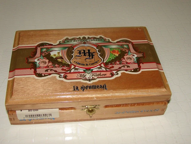 My Father Cigars Garcia La Promesa Toro Empty Wooden Cigar Box 9x7x2