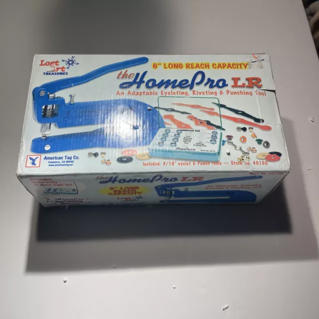 Herramienta de ojales American Tag Homepro LR remachador prensa de alta resistencia ojal punzón nuevo