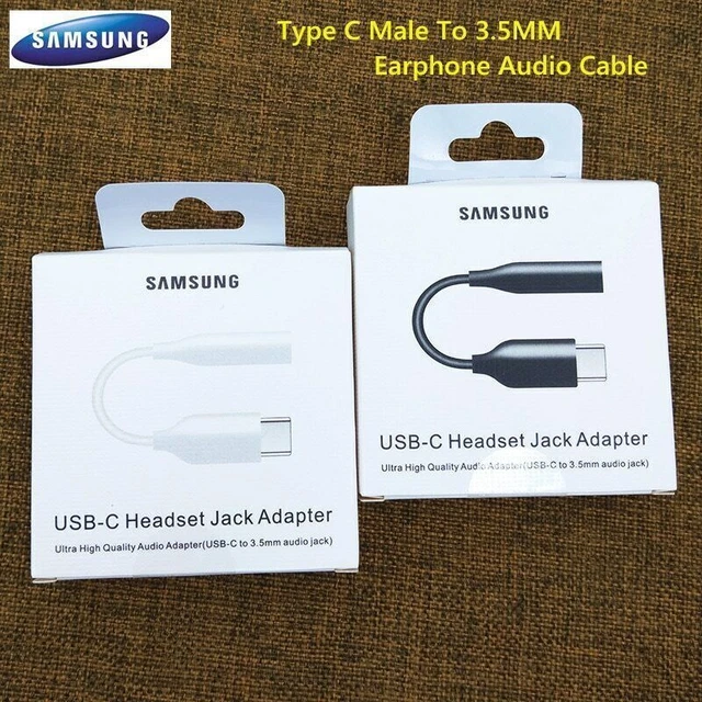 SAMSUNG USB TYPE C Headset Jack Adapter to 3.5mm Audio Aux Headphone 4