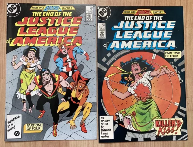 2 x Justice League Of America # 258 Jan 1987,  # 259 Feb 1987 fine condition