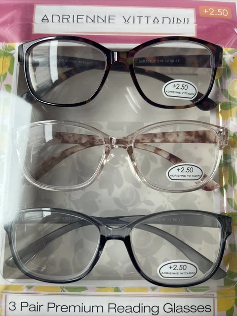 ADRIENNE VITTADINI 3 Pair +2.50 Premium Reading Glasses  display picture 1