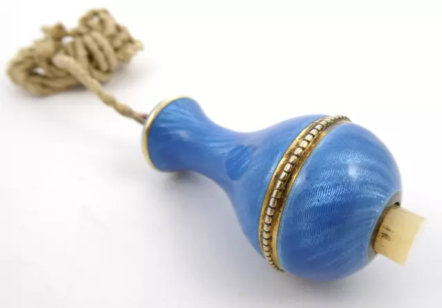 Bell Button Silver Enamel Approx. 1900