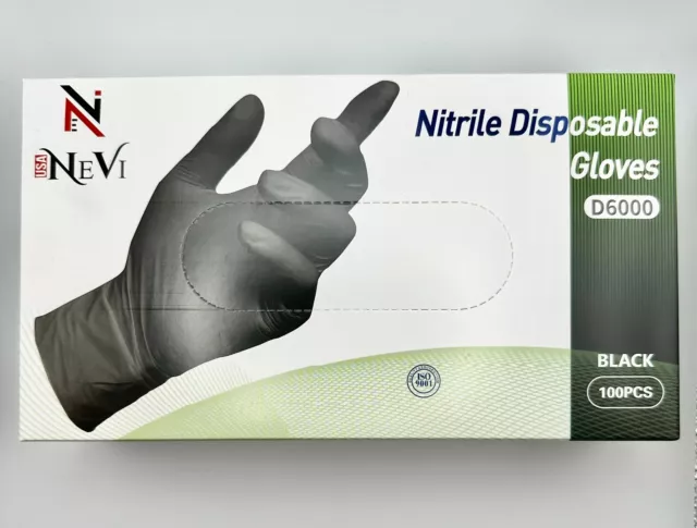 NEVI USA Nitrile Gloves, 4mil-100 Count, Gloves Disposable Latex Free, Disposabl