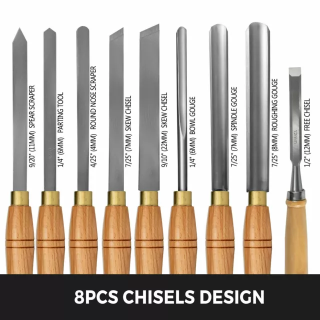 Ciseaux à Bois 8pcs  Outils Professionnels Pour Travail Du Bois racines tour