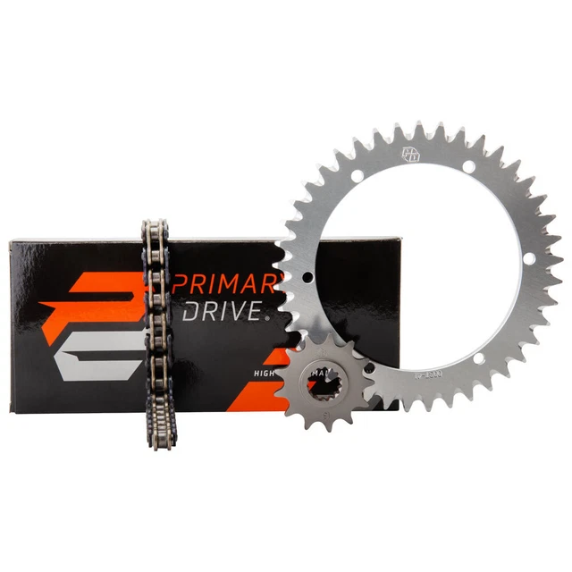 Primary Drive Alloy Sprocket O-Ring Chain Kit Silver Fits KAWASAKI KX125