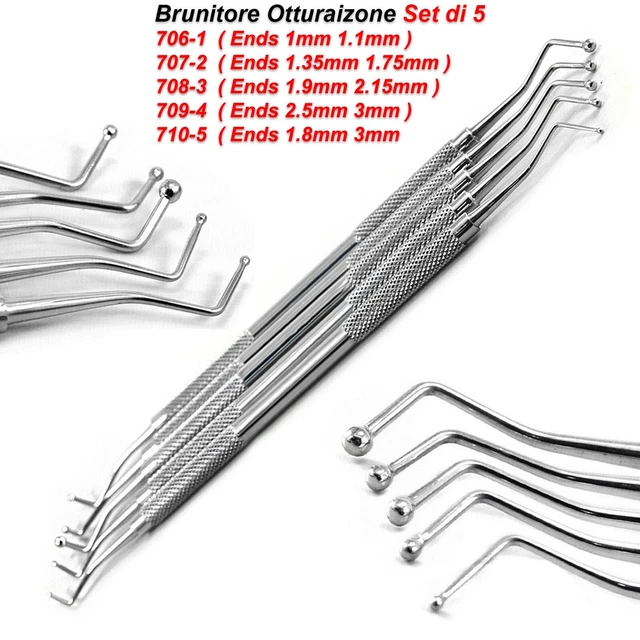 Set Di 2 Spatole Di Riempimento Composite Dentali Heidman 2,5 Mm - Foto 5