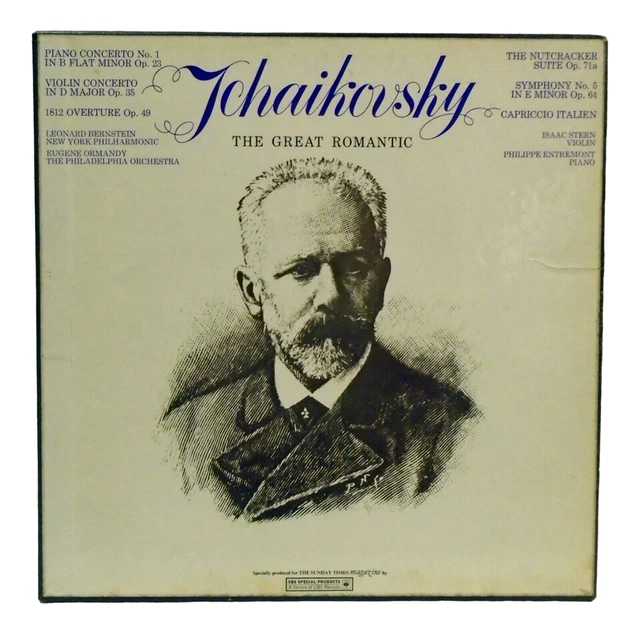 Tchaikovsky 3 x Vinyl LP Box Set Record Bernstein Ormandy Stern Entremont DG