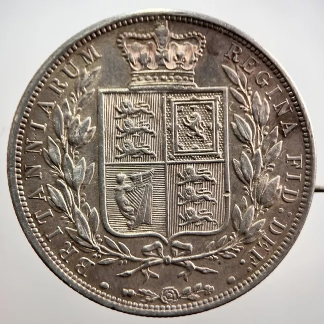 1885 Victoria Half-Crown | British Silver Coin | Fine Collectable Grade | x457