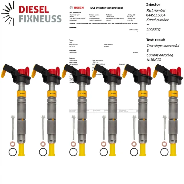 6x Piezas V6 Mercedes Inyector 0445115027 0445115064 A6420700587