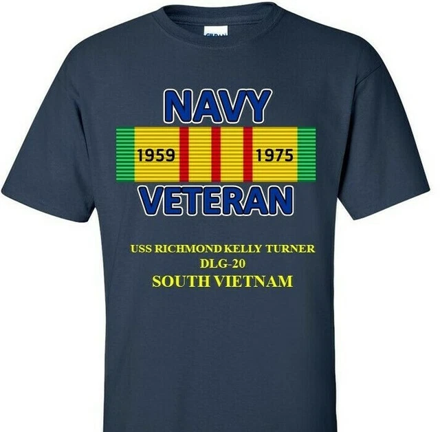 USS RICHMOND KELLY Turner Dlg20 Vietnam Campaign Ribbon & Silkscreen