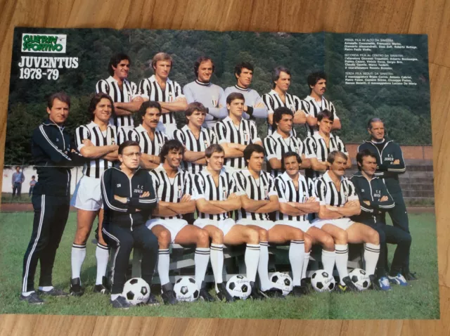 Calcio Juventus 1978/1979 Poster Story Guerin Sportivo Manifesto Squadra