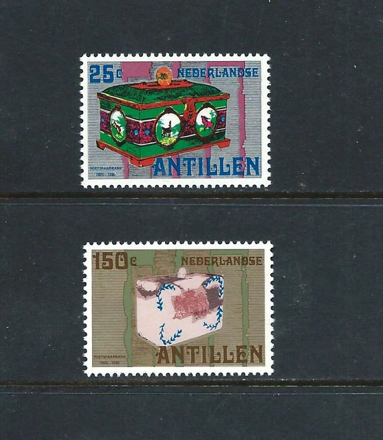 NETHERLANDS ANTILLES _ 1980 'PO SAVINGS BANK' SET of 2 _ MNH ____(821)