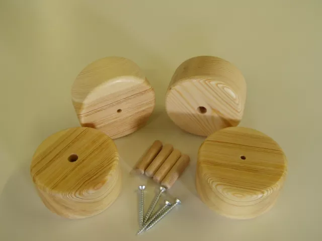 Möbelfüsse Holz Kiefer 4 Stück